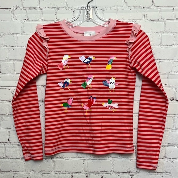 Hanna Andersson Striped Long Sleeve Rashguard Top - Picture 1 of 10